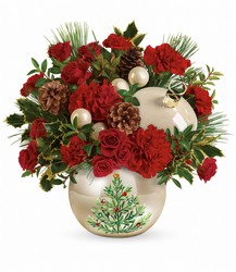 Teleflora's Classic Pearl Ornament Bouquet from Arjuna Florist in Brockport, NY
